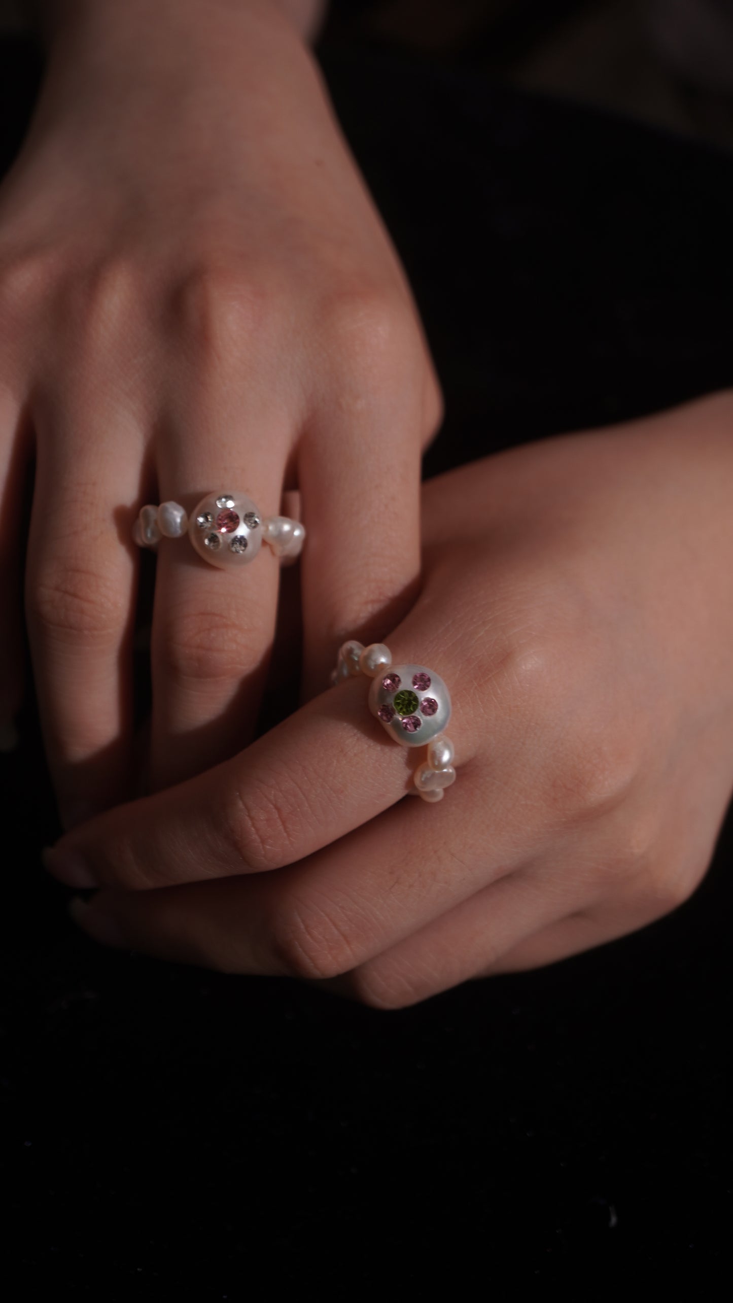 Baroque Blooms rings