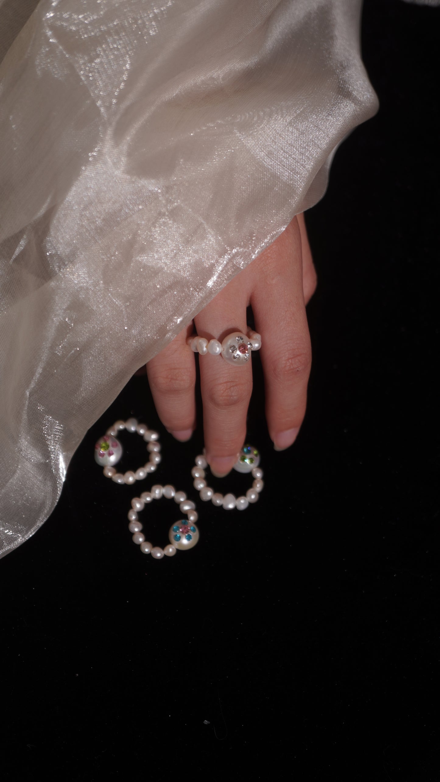 Baroque Blooms rings